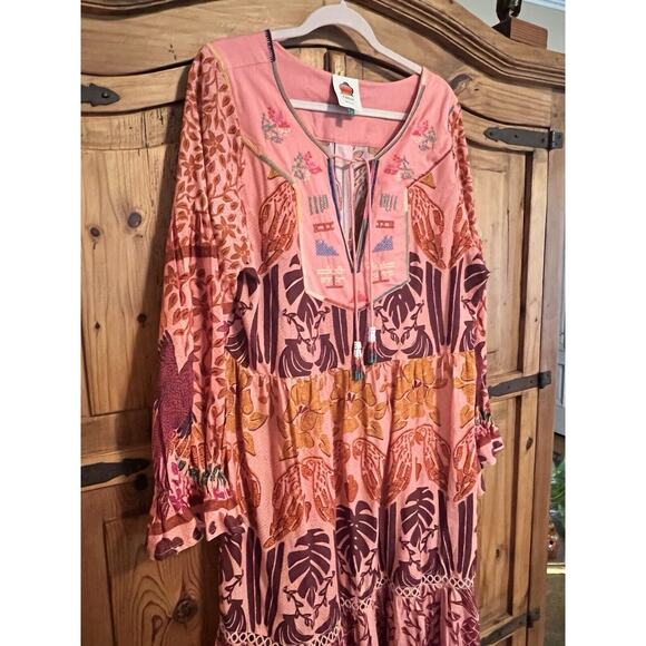 FARM RIO AINIKA MACAW MAXI DRESS Size LARGE - Picture 6 of 9